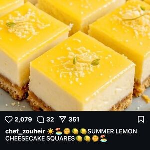 Summer Lemon Cheesecake Squares